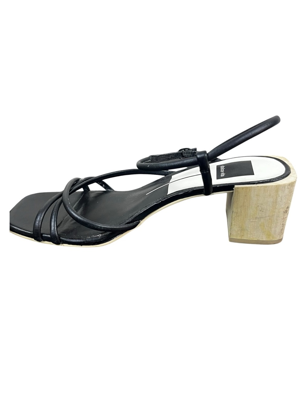 Dolce Vita Leather Zayla Wooden Block Heel Strappy Sandals size 8 - Picture 7 of 10